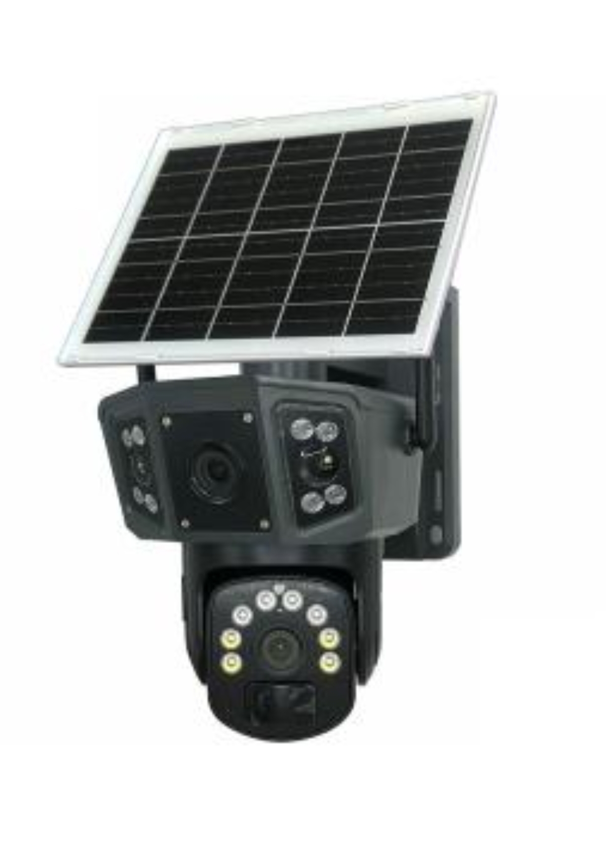 Ca-wc013 Solar Outdoor 8mp Dual Lens Camera Pan Tilt Pir Motion Detection With V380 Pro App
