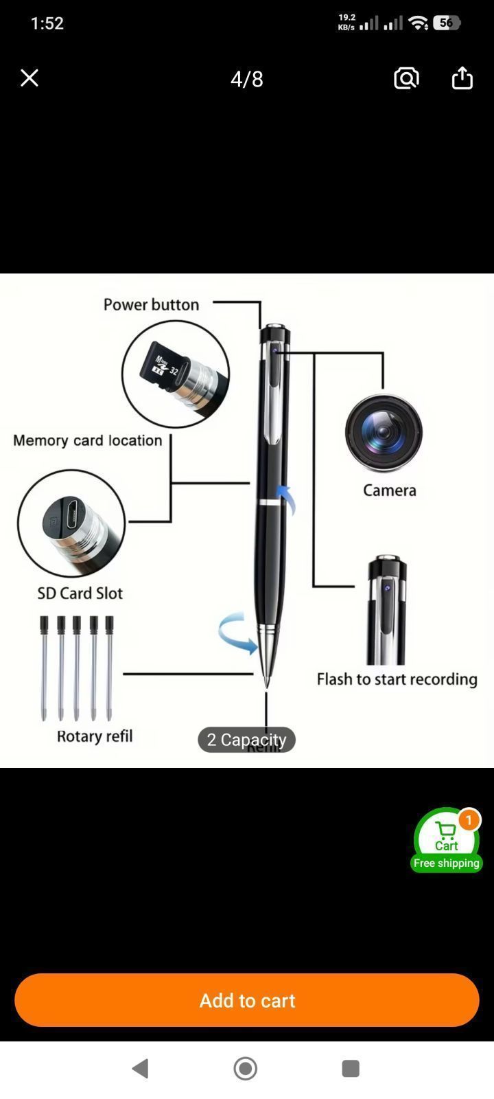 Spy Pen Camera HD 1080p with Audio | Hidden DVR | ATSS Digital SKP photo 4