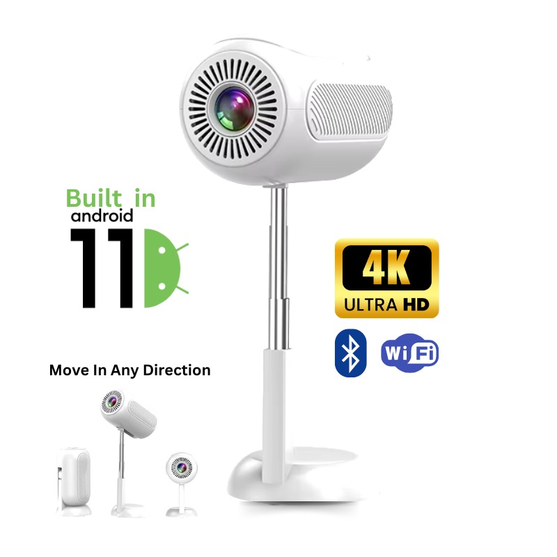 TS-6 Yjmoye Portable Projector 4K Android 11 | Gimbal | Pakistan
