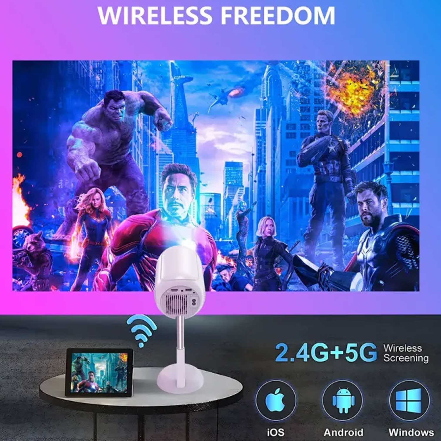 TS-6 Yjmoye Portable Projector 4K Android 11 | Gimbal | Pakistan photo 4