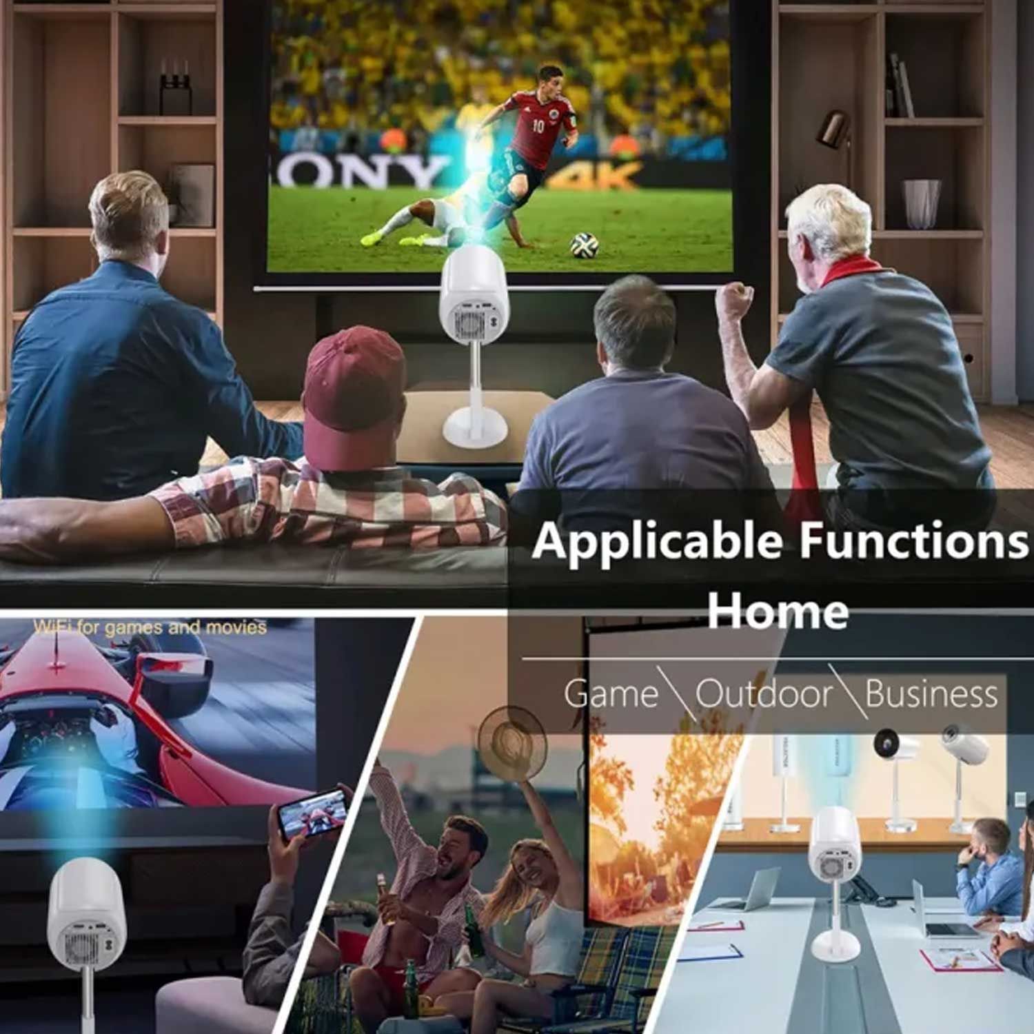 TS-6 Yjmoye Portable Projector 4K Android 11 | Gimbal | Pakistan photo 6