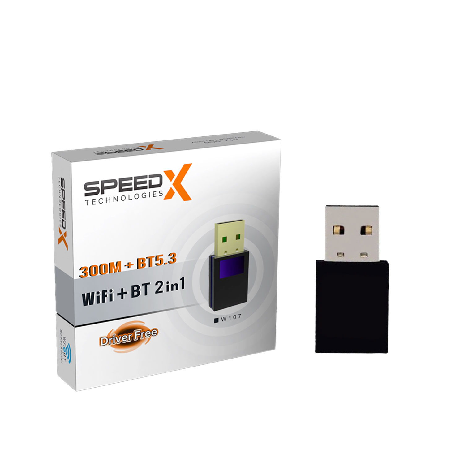  Alfa W107 (2-in-1) Wifi + Bluetooth 5.3 Usb Adapter 300mbps Plug & Play