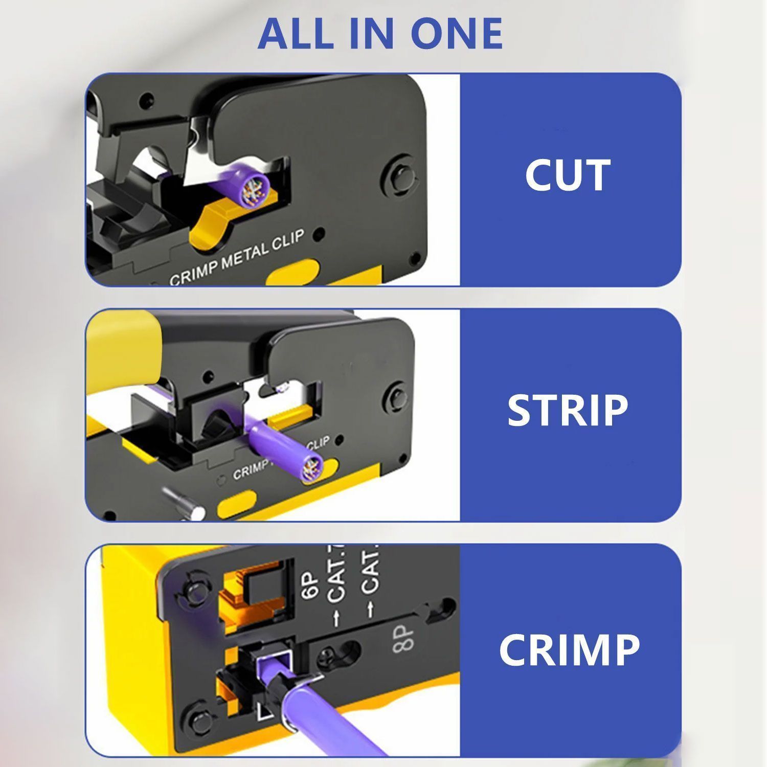 Ht-718 Cat7 Rj45 Crimping Tool With Cutter photo 2