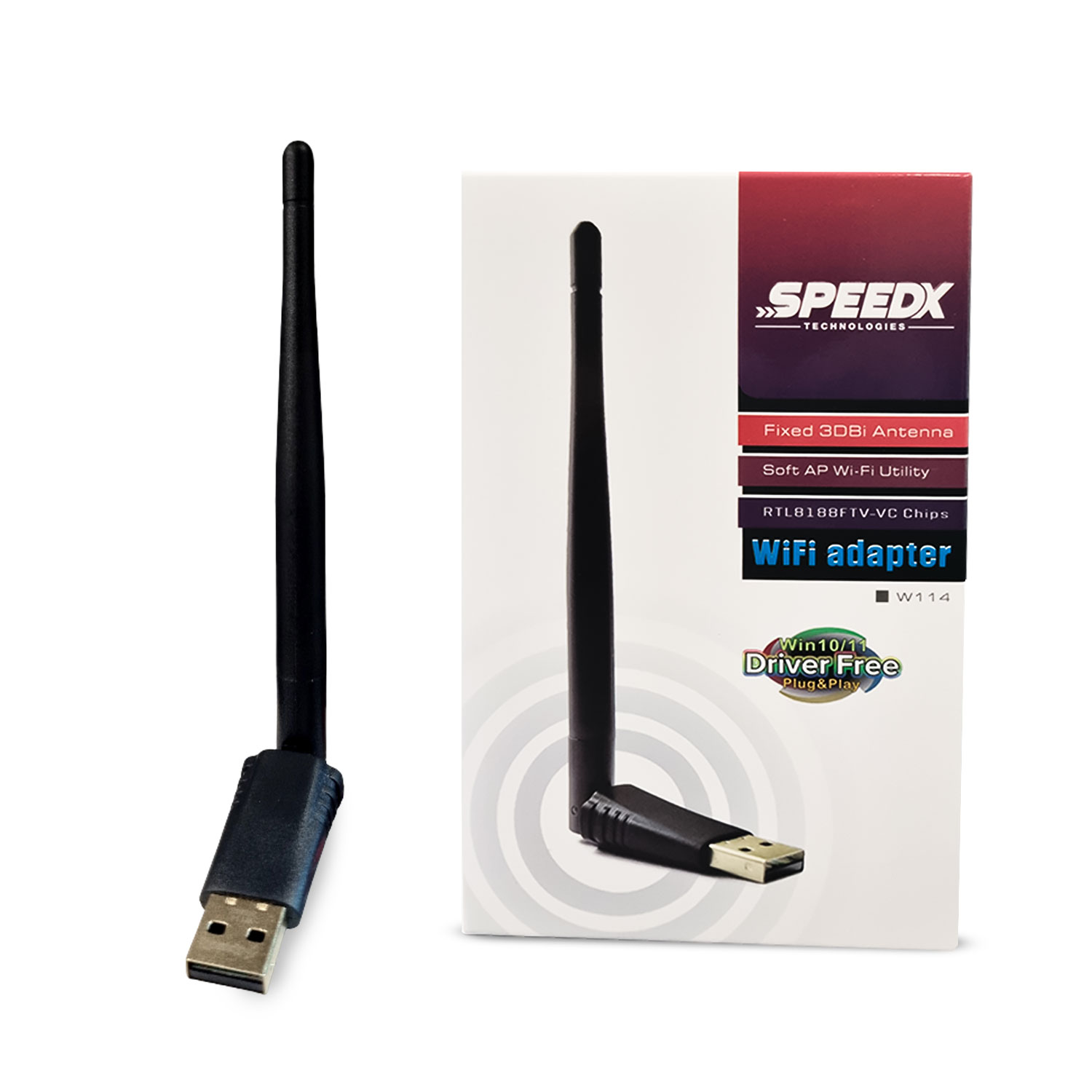 Alfa W114 3dbi Rtl8188ftv-vc Antenna Wifi Usb Adapter 300mbps