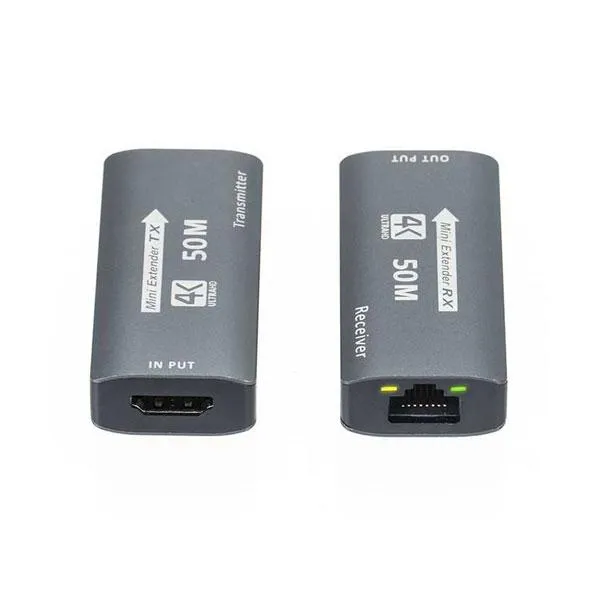  50m Hdmi 4k (original 4k) Range Extender Cat6 Network Hdtv
