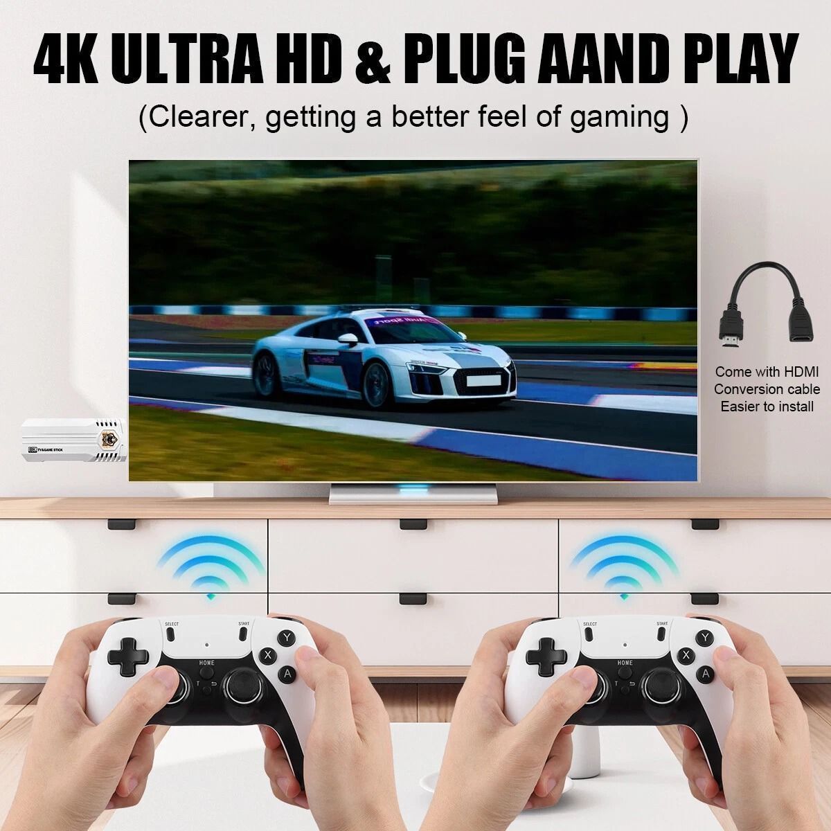K8 Pro 40000+ Games 8k Hd Tv Classic Game Stick Android12.1 With Console Wireless 2.4g photo 2