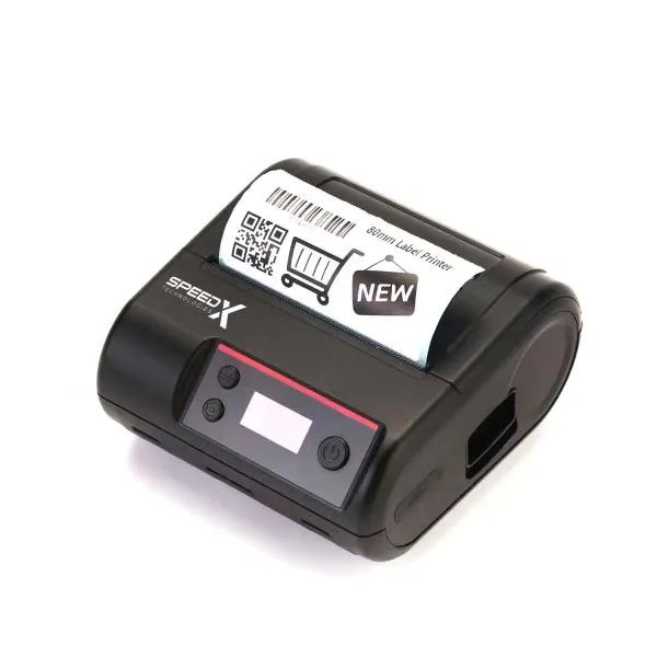 Speed-x Sp-l610bt Portable Thermal Printer Label & Receipt 2 In 1 80mm With Usb+bluetooth Interface