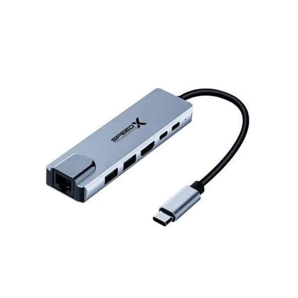 Speed-x (sp-tc601) 6 In 1 Multi-port Type c