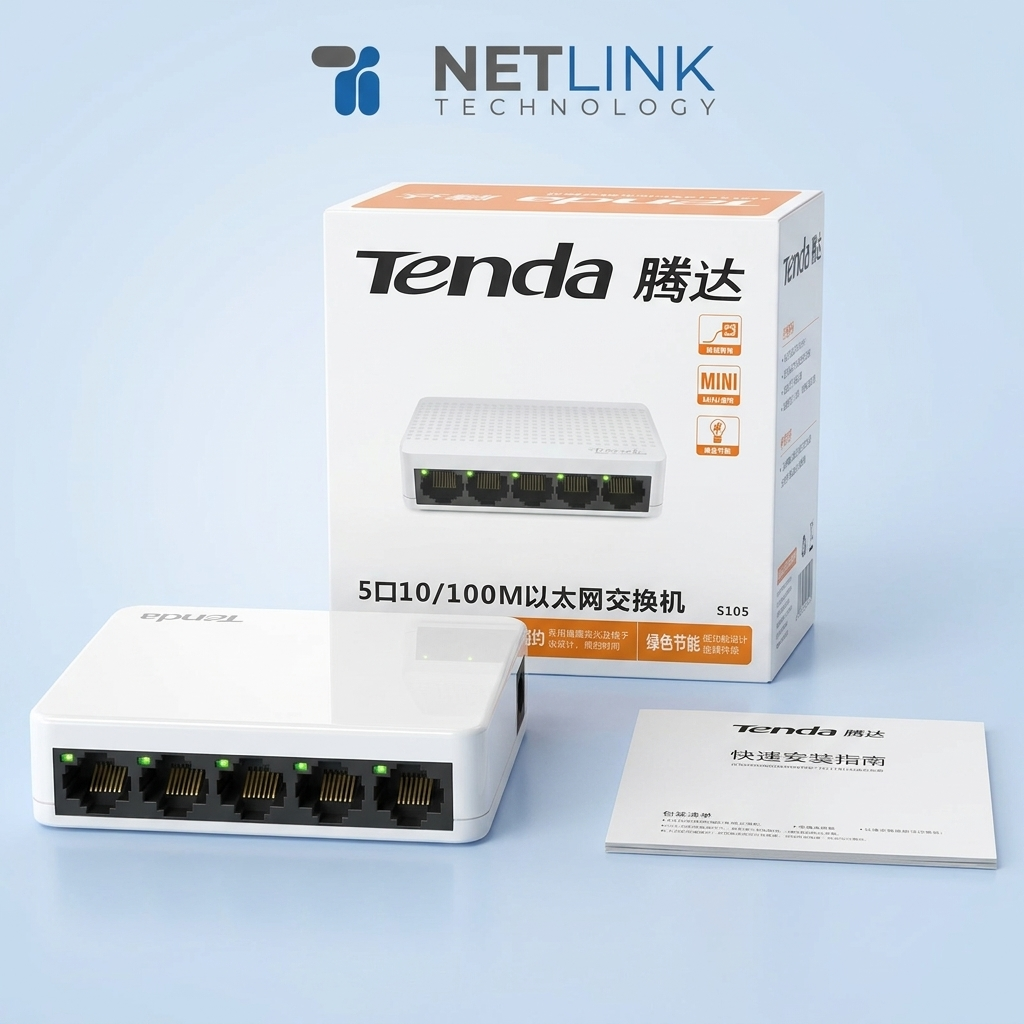 Tenda 5 Port Fast Ethernet Switch S105 Desktop Ethernet Splitter