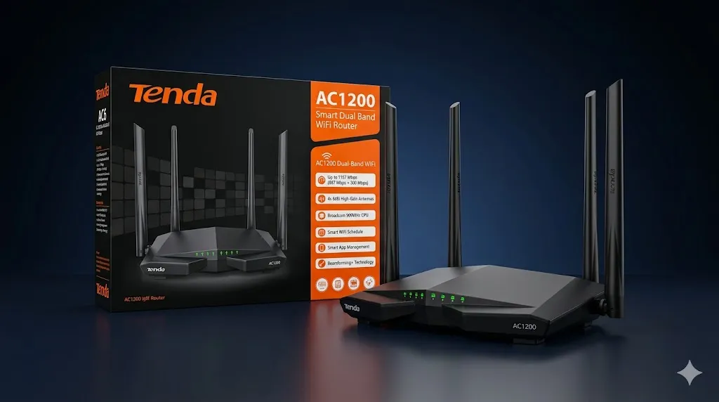 Tenda AC6 AC1200 Smart Dual-Band Wi-Fi Router