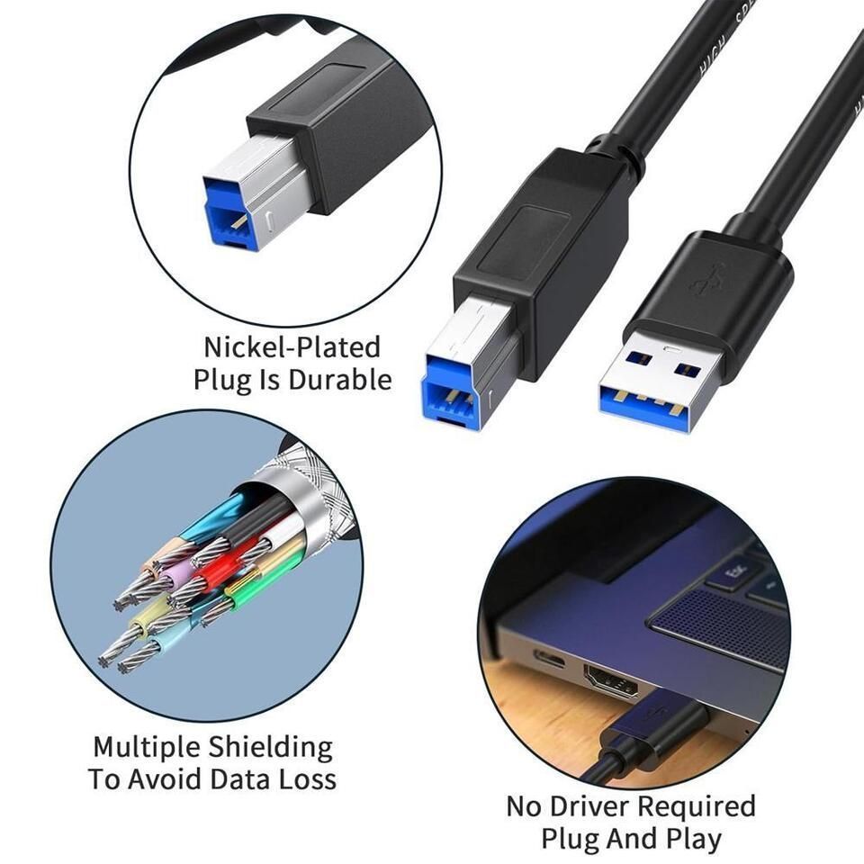 USB 3.0 SuperSpeed Cable (Type-A to USB 3.0 Type-B) – 1.8M (Made in Taiwan) photo 3