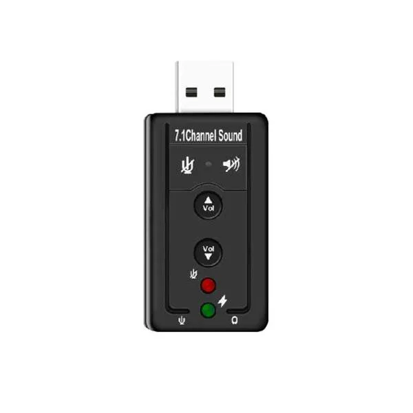 Usb Sound Card 7.1 Black