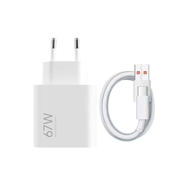 Xiaomi 67W Turbo Fast Charger with Type-C Cable (EU Plug, QC3.0 Support)
