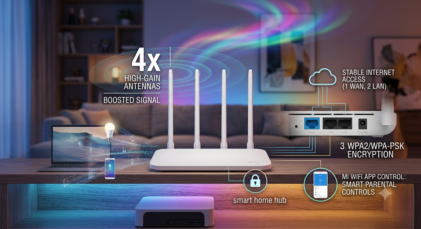Xiaomi Mi 4c Router 300mbps Wifi Router 5dbi 2.4ghz